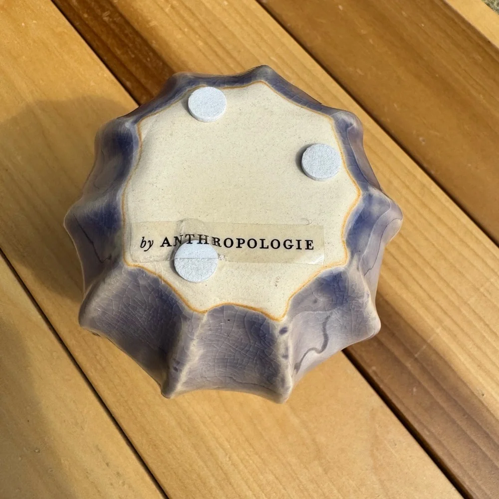 Anthropolgie Lavender Ceramic Flower Bud Vase